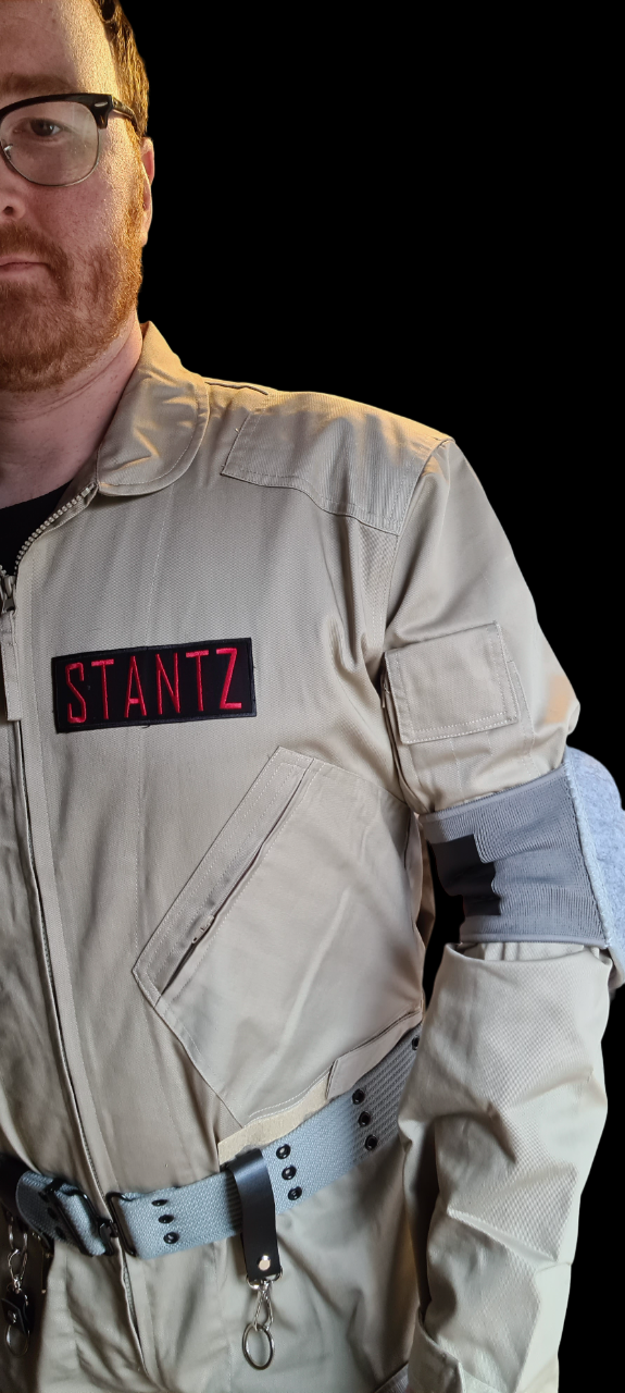 Ghostbusters Gray Elbow Pads (grey) with black square costume