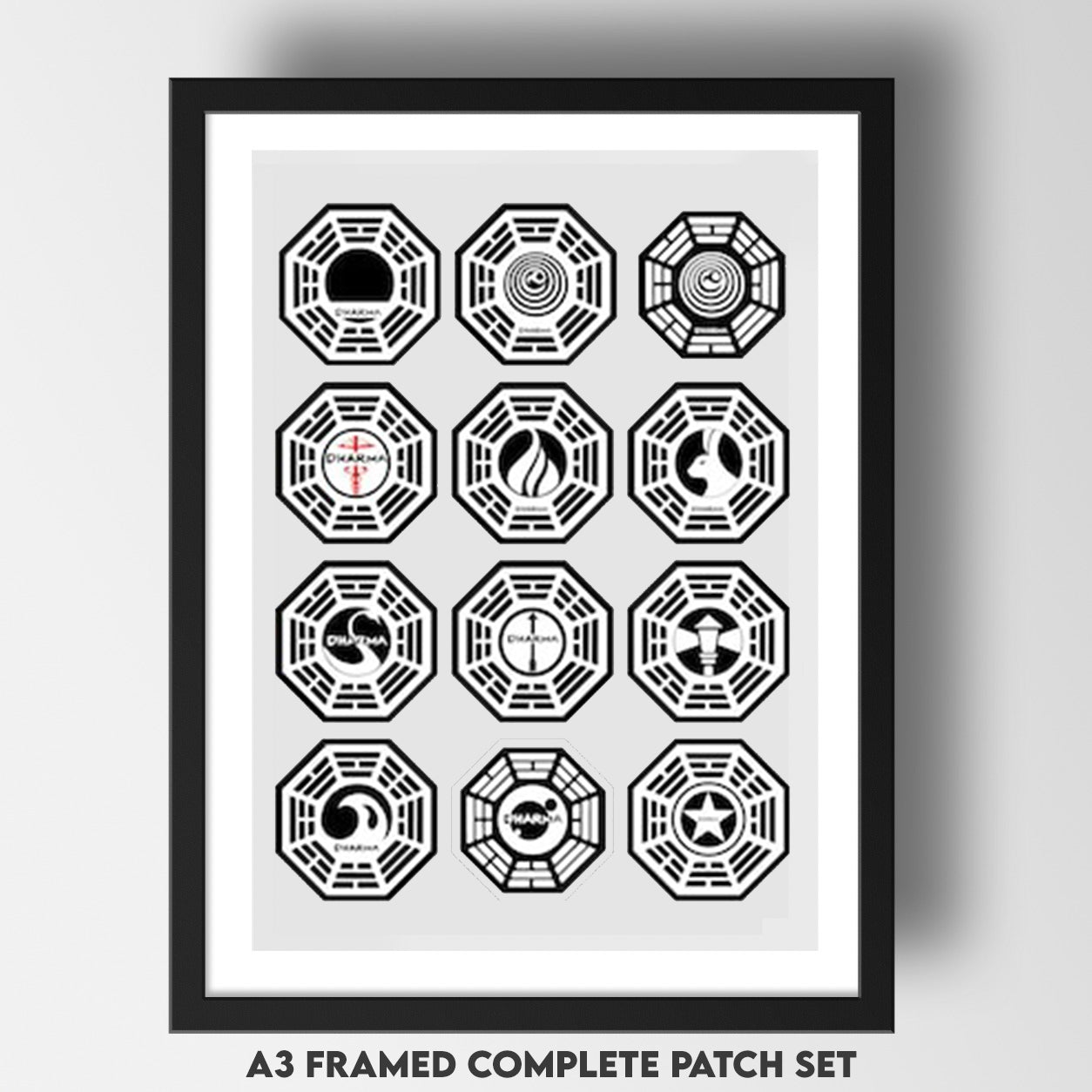 Lost DHARMA embroidered patch set