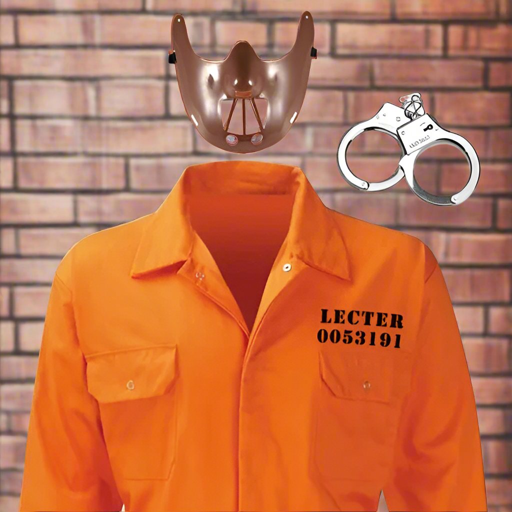 orange boiler suit fancy dress Smiffy's Adult Escaped Prisoner Costume, Orange Jumpsuit, Halloween Inmate Outfit, Medium 38-40