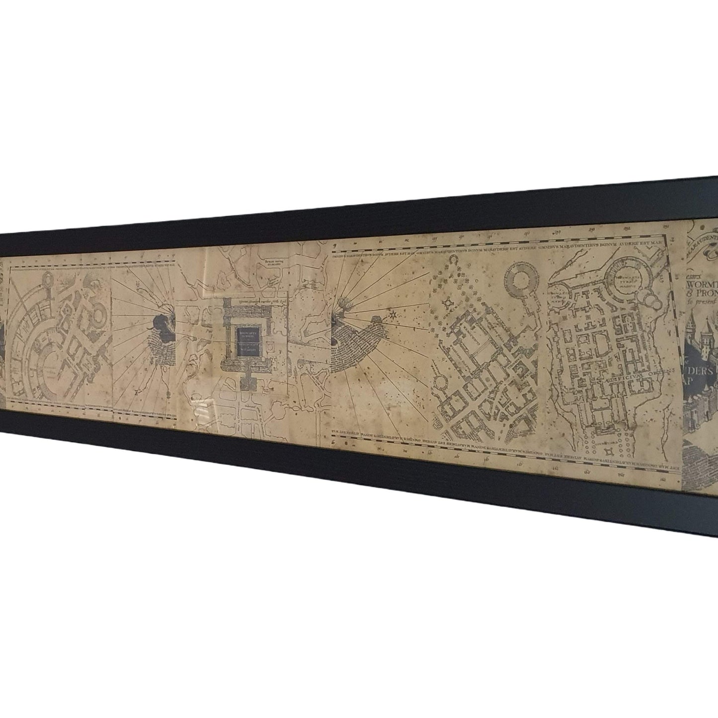 Harry Potter Marauders Framed Map 36x8"