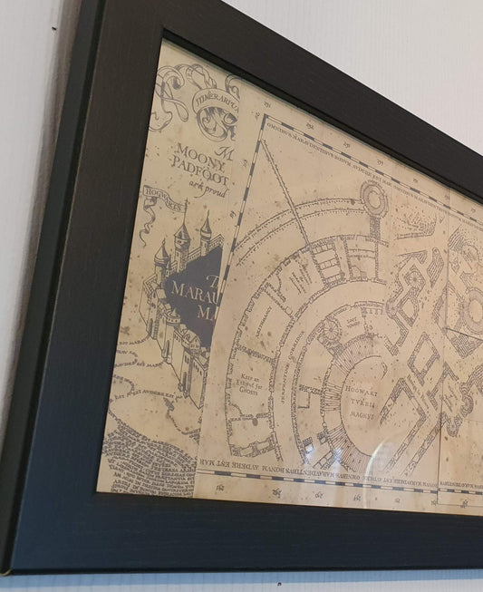 Harry Potter Marauders Framed Map 36x8"