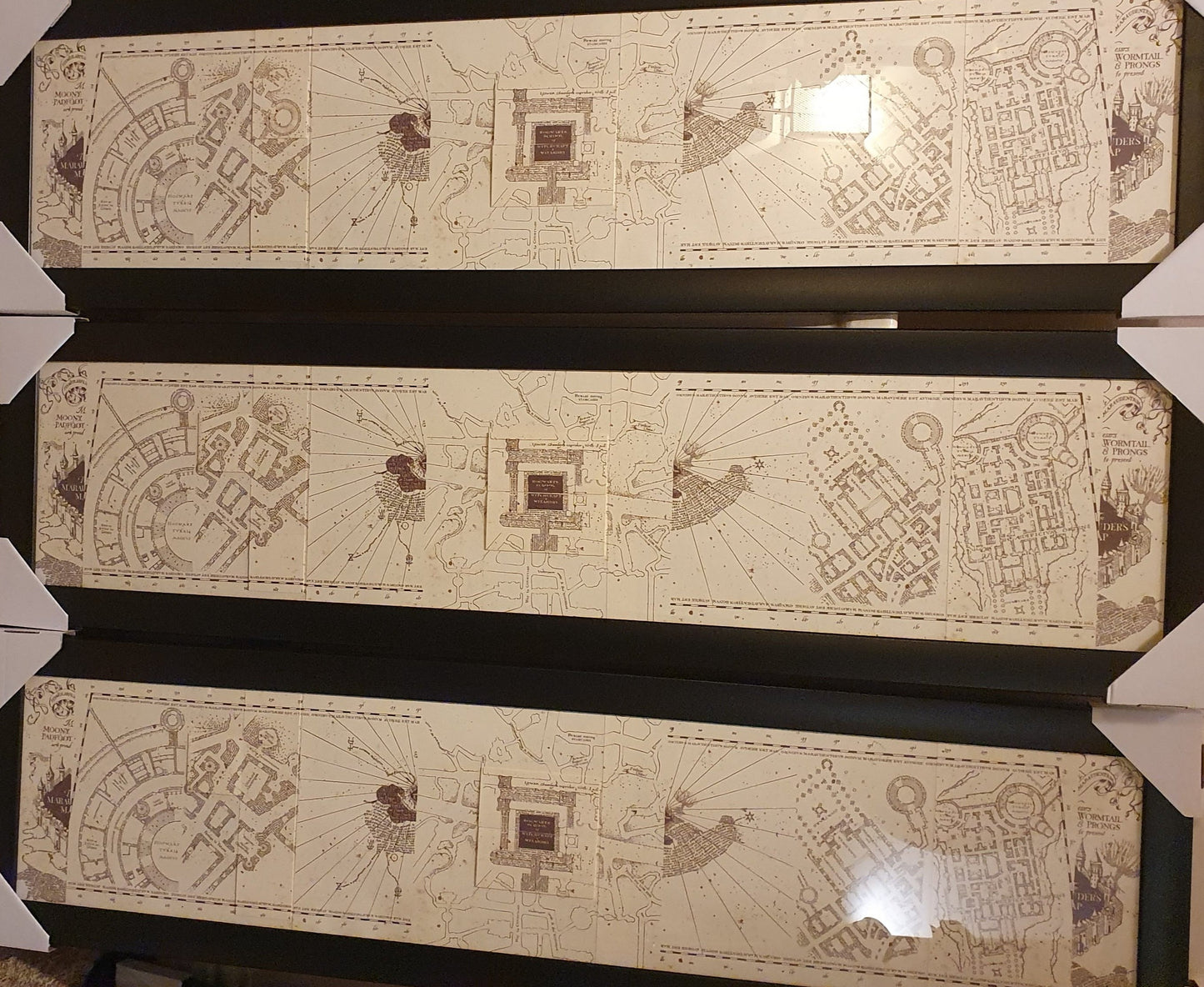 Harry Potter Marauders Framed Map 36x8"