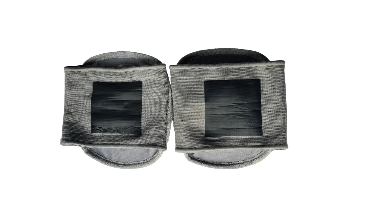 Ghostbusters Gray Elbow Pads (grey) with black square costume