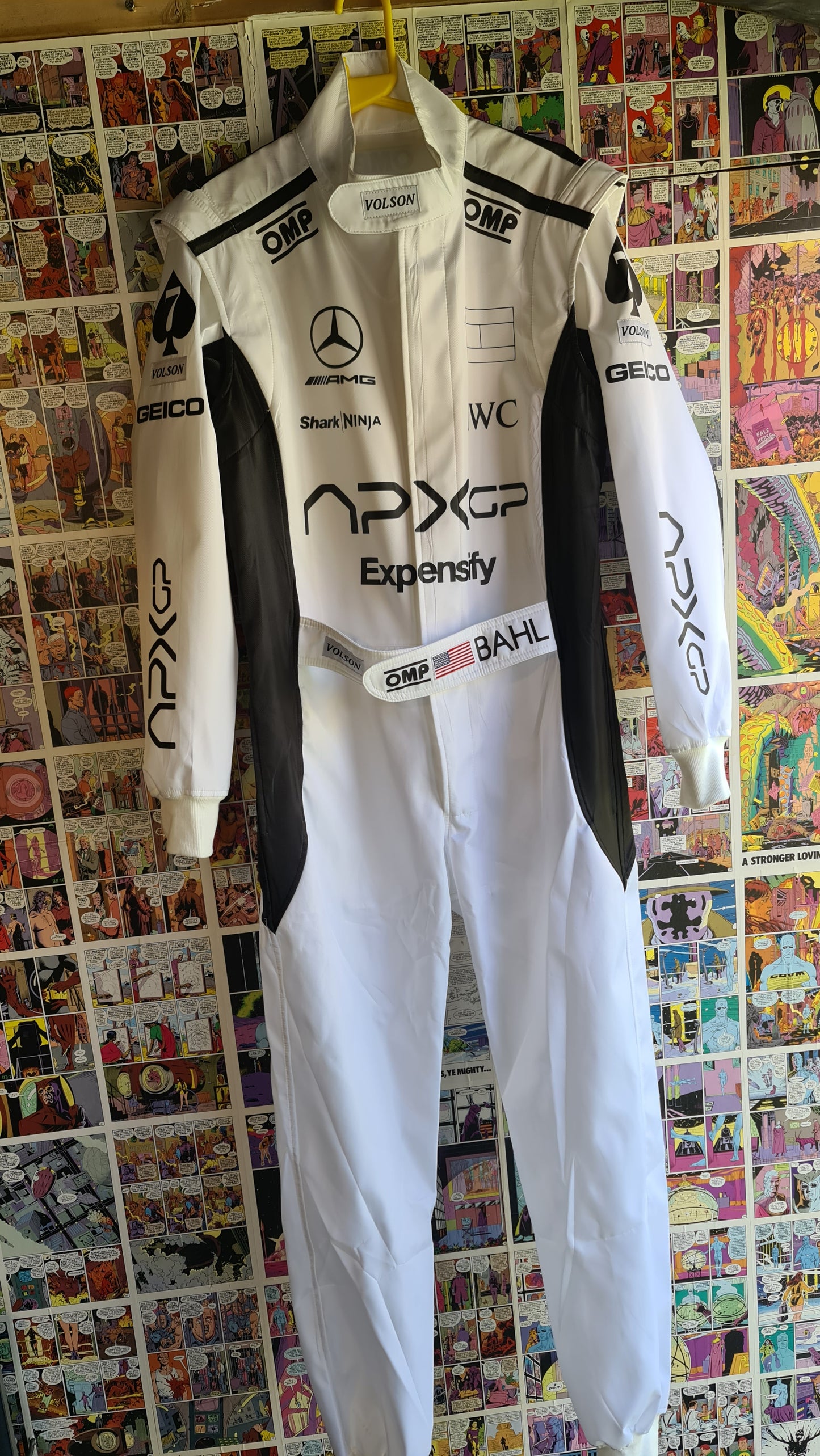 F1 movie white racing coveralls APXGP replica - Brad Pitt race suit costume