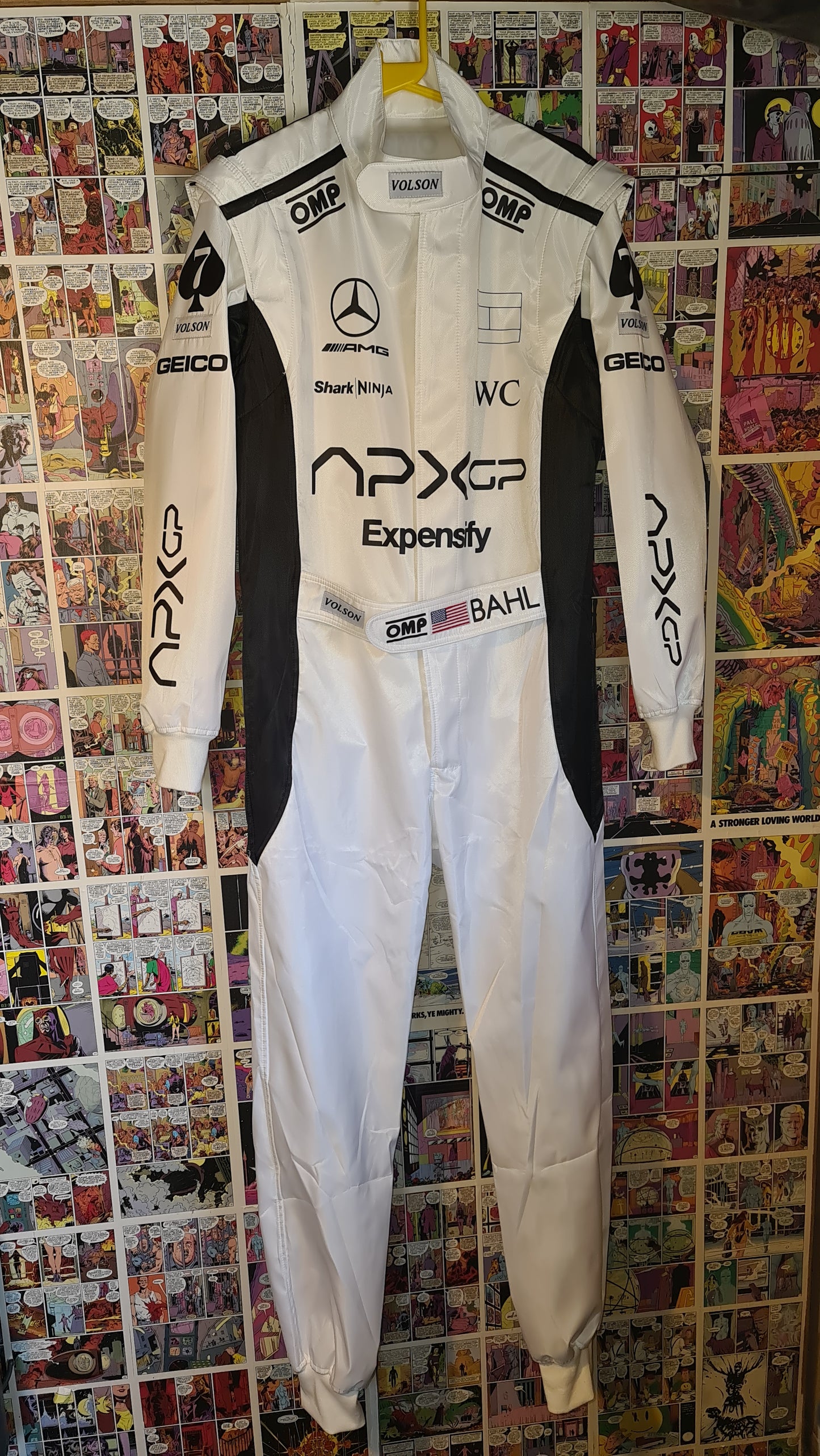 F1 movie white racing coveralls APXGP replica - Brad Pitt race suit costume