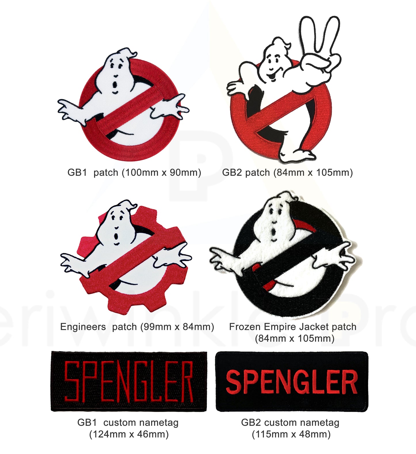 Ghostbusters Patches Full Set and Custom Nametags