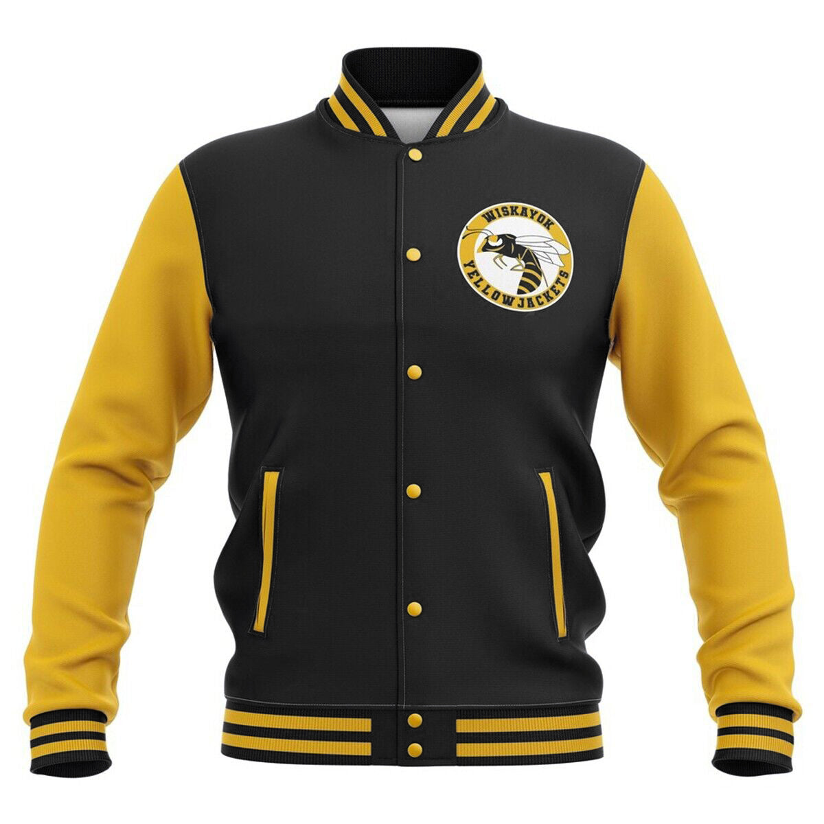 Yellowjackets Black/Yellow Varsity Jacket