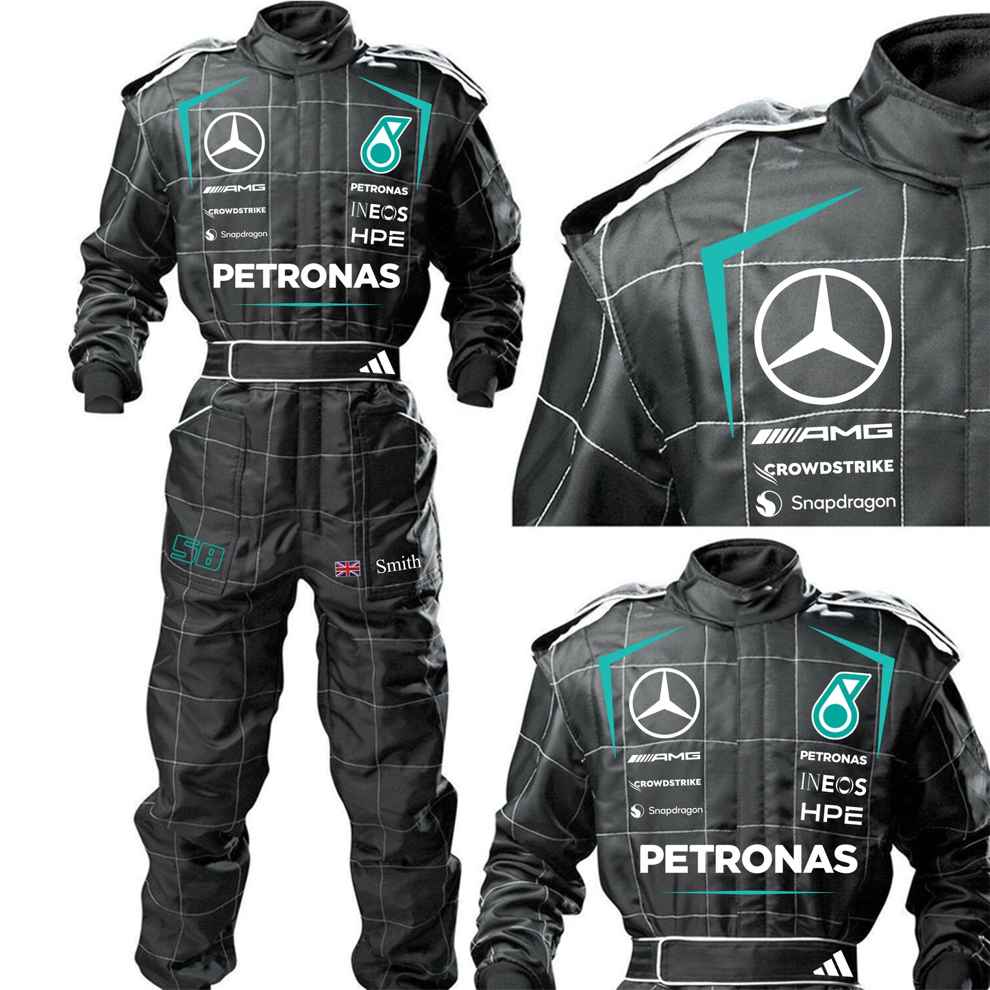 F1 Mercedes racing driver pit crew coveralls 2026 Season